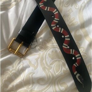 Gucci Black men’s snake belt size 44